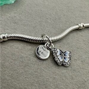 Silver Butterfly Charm Bracelet